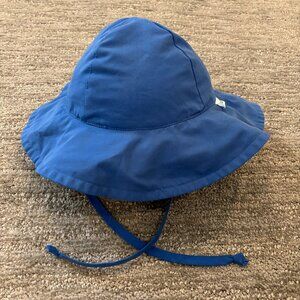 Baby Sun Hat - Size 9 to 18 Months - UPF 50+ - Wide Brim - Blue Toddler Hat
